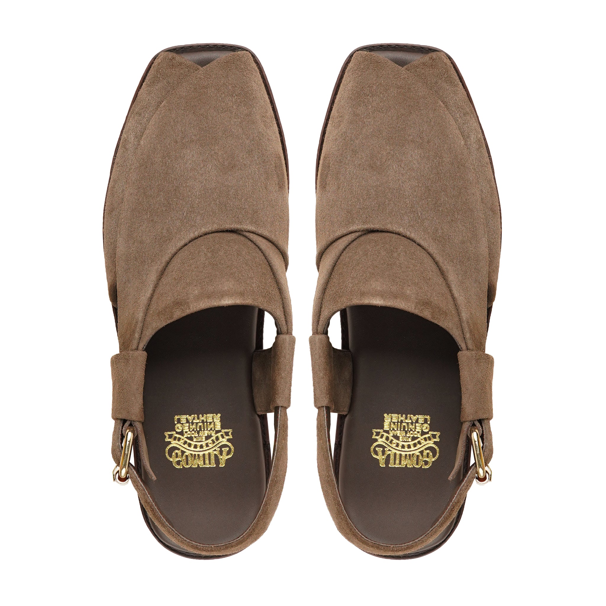 Kantana - Men's Dark Brown Kid Suede Sandal