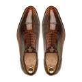 Drade - Men's Burnished Brown Box Leather High Shine Oxford Shoe