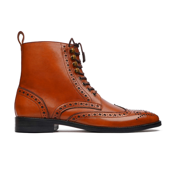 Iroha - Men's Orange Tan Calf Leather Boot