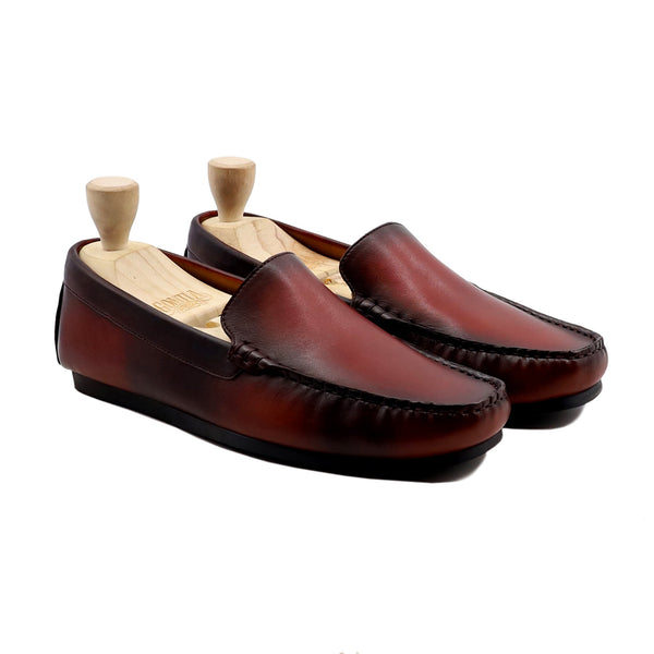 Doherty - Men's Burnished Oxblood Calf Leather Driver Shoe