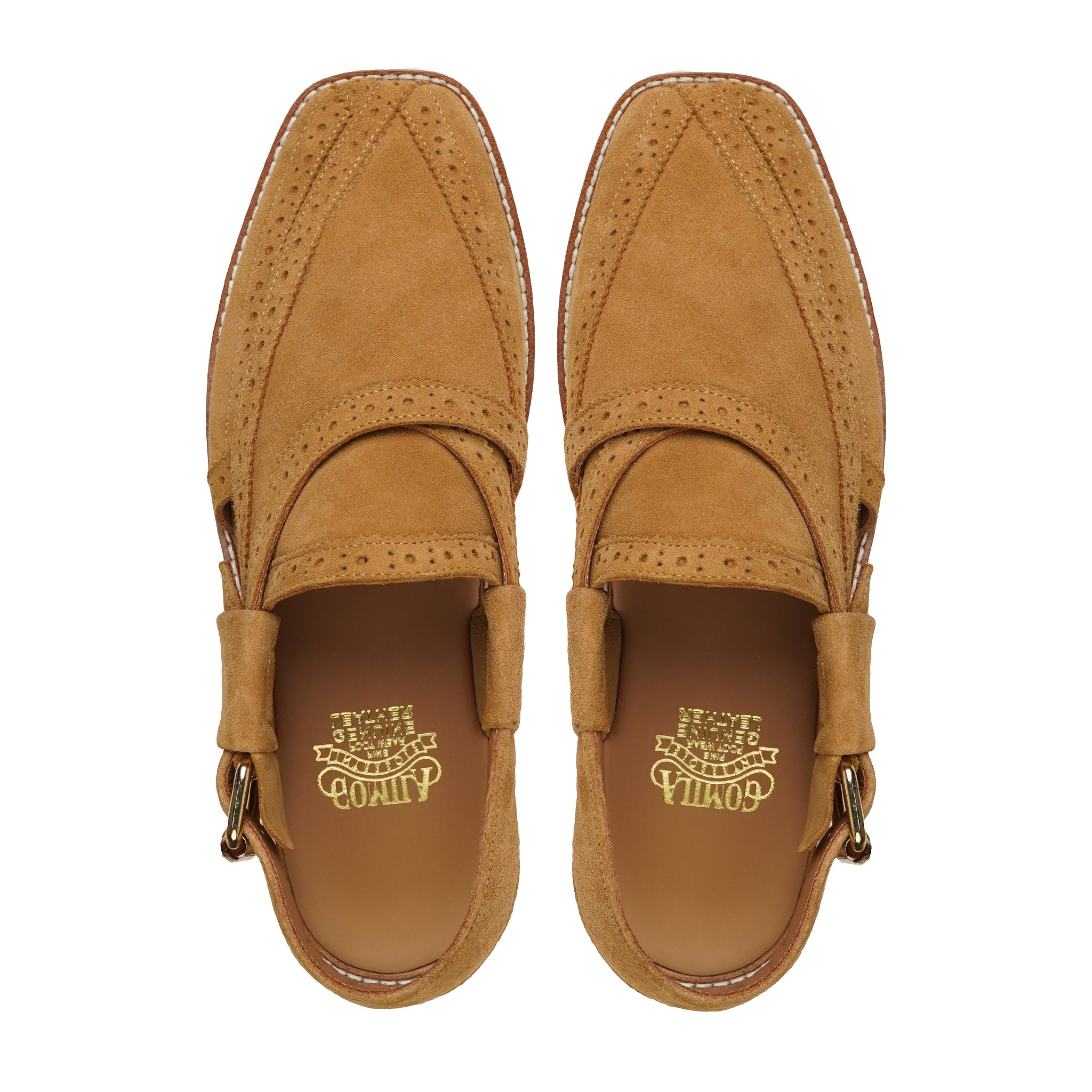 Satsuki - Men's Tan Kid Suede Sandal