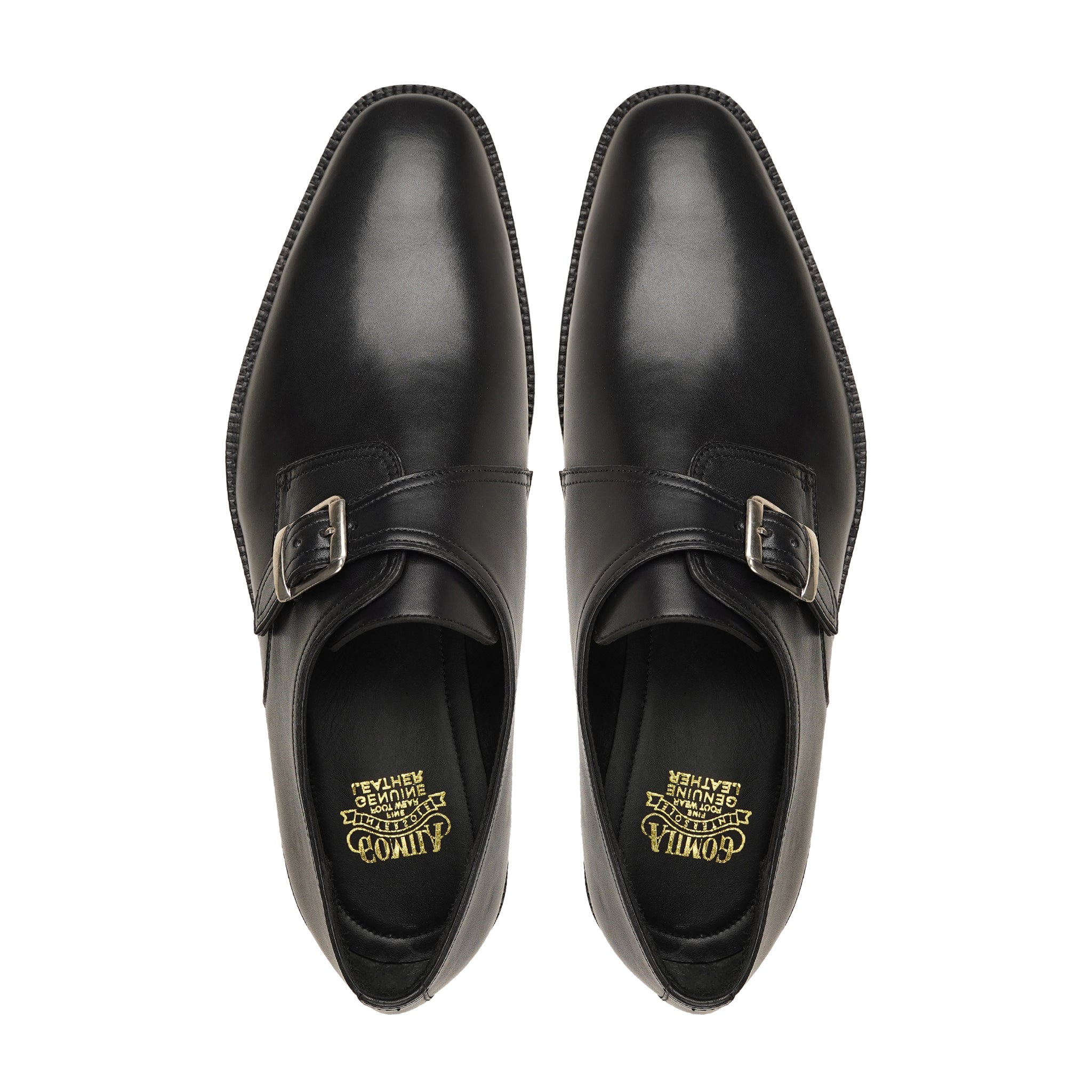 Bazuka - Men's Black Calf Leather Single Monkstrap