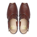 WOVEN PESHAWARI CHAPPAL BROWN - Gomila Intersole