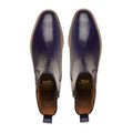 Erfurt - Men's Blue Patina Calf Leather Chelsea Boot