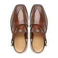 Sibasa - Men's Burnished Brown Box Leather High Shine Sandal
