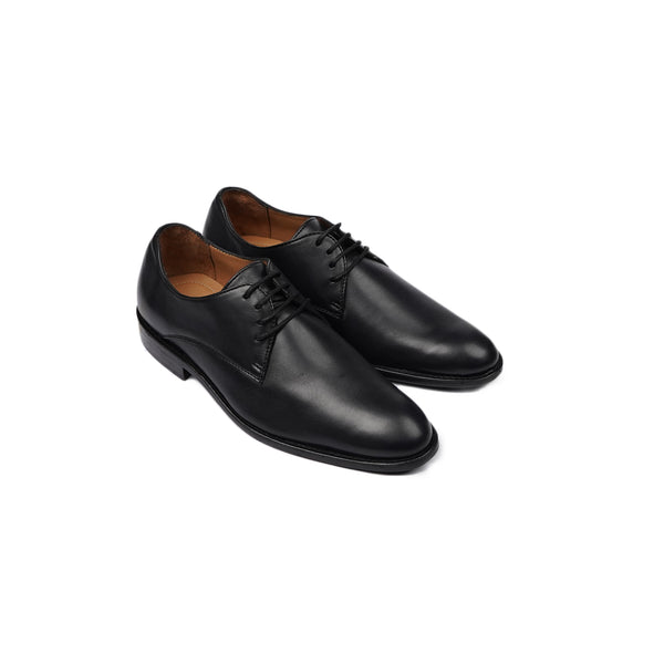 Azul - Kid's Black Calf Leather Derby Shoe (5-12 Years Old)