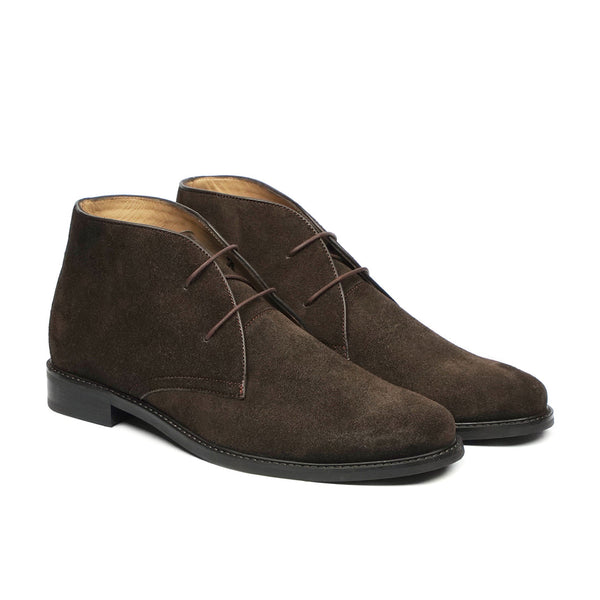 Cairo - Men's Dark Green Kid Suede Chukka Boot