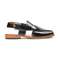 Torree - Men's Black Box Leather High Shine Sandal