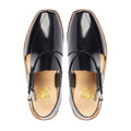 Torree - Men's Black Box Leather High Shine Sandal