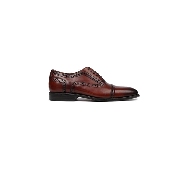 Arkadi - Kid's Burnished Oxblood Calf Leather Oxford Shoe (5-12 Years Old)