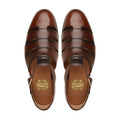 Qoozi - Men's Burnished Brown Calf Leather Sandal