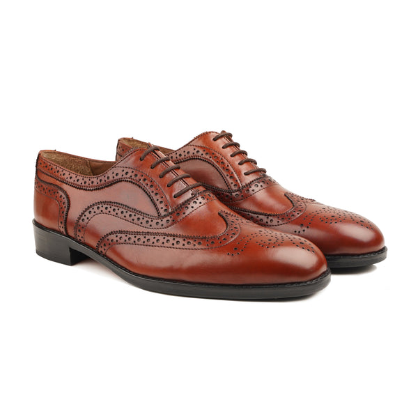 Kassel - Men's Orange Tan Calf Leather Oxford Shoe