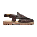 BURGUNDY WOVEN PESHAWARI CHAPPAL - Gomila Intersole