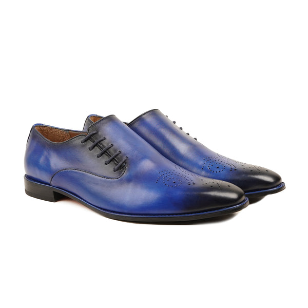 Tangos - Men's Burnished Blue Calf Leather Wholecut Shoe