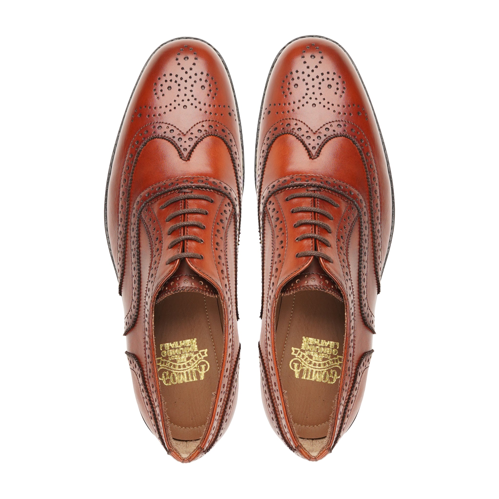 Kassel - Men's Orange Tan Calf Leather Oxford Shoe