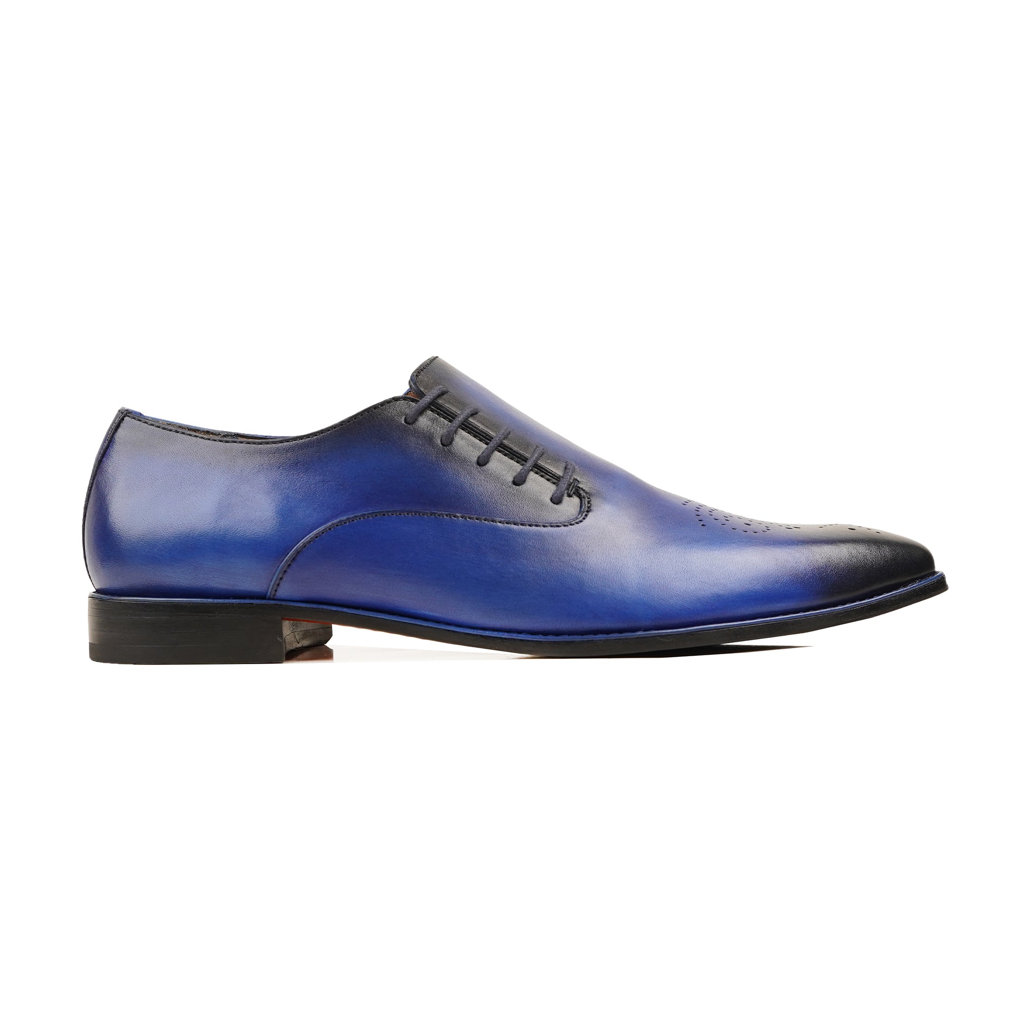 Tangos - Men's Burnished Blue Calf Leather Wholecut Shoe