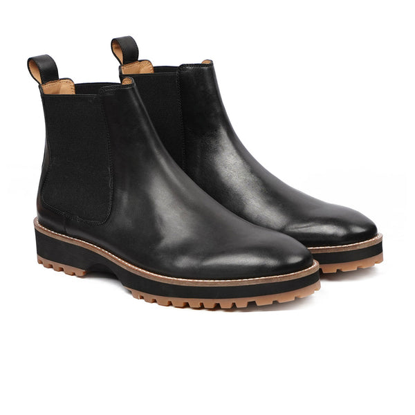 Kiyo - Men's Black Calf Leather Chelsea Boot