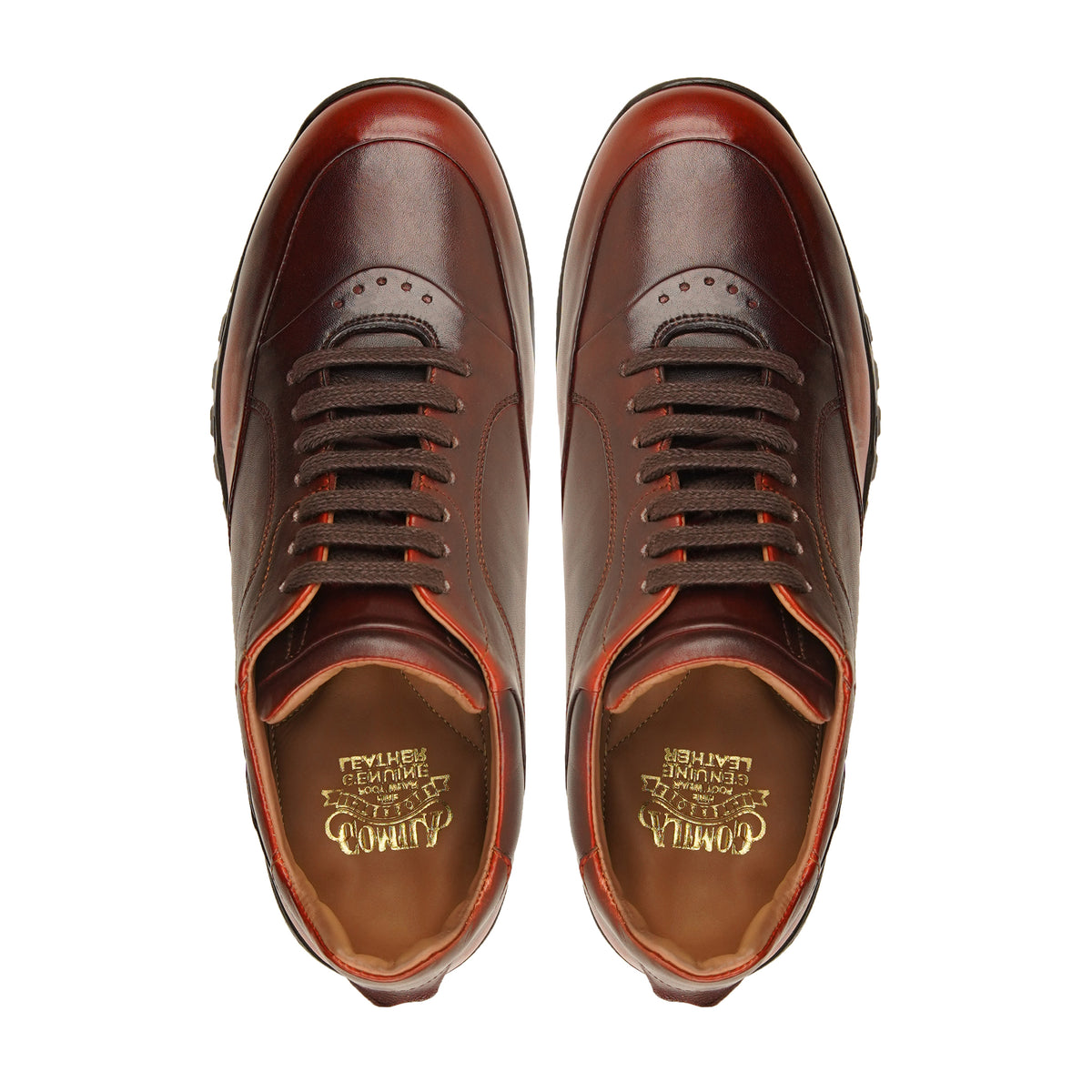 Bigar - Men's Brown Calf Leather Jogger