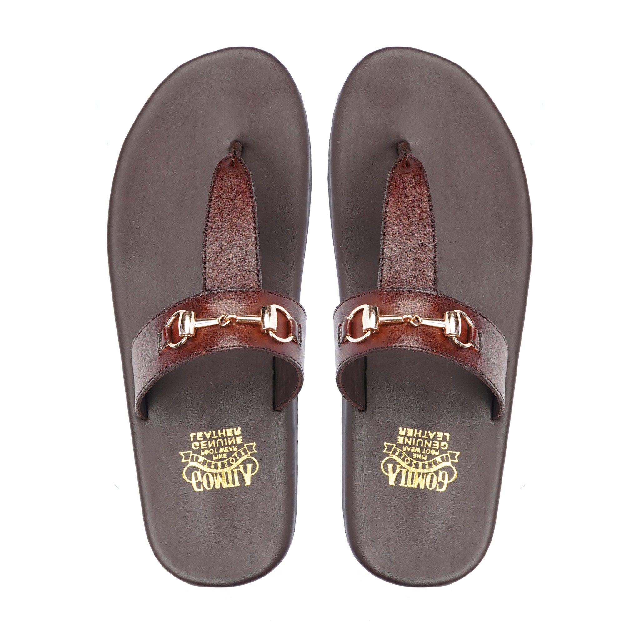 Urara - Men's Dark Brown Calf Leather Slipper