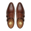 Nisaan - Men's Dark Brown Calf Leather Double Monkstrap