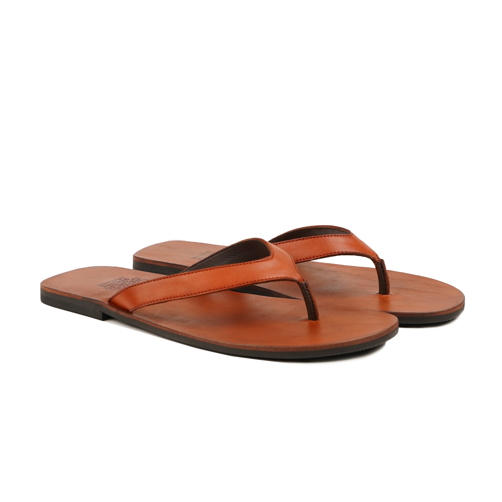 Hawaii - Men's Light Brown Calf Leather Slipper