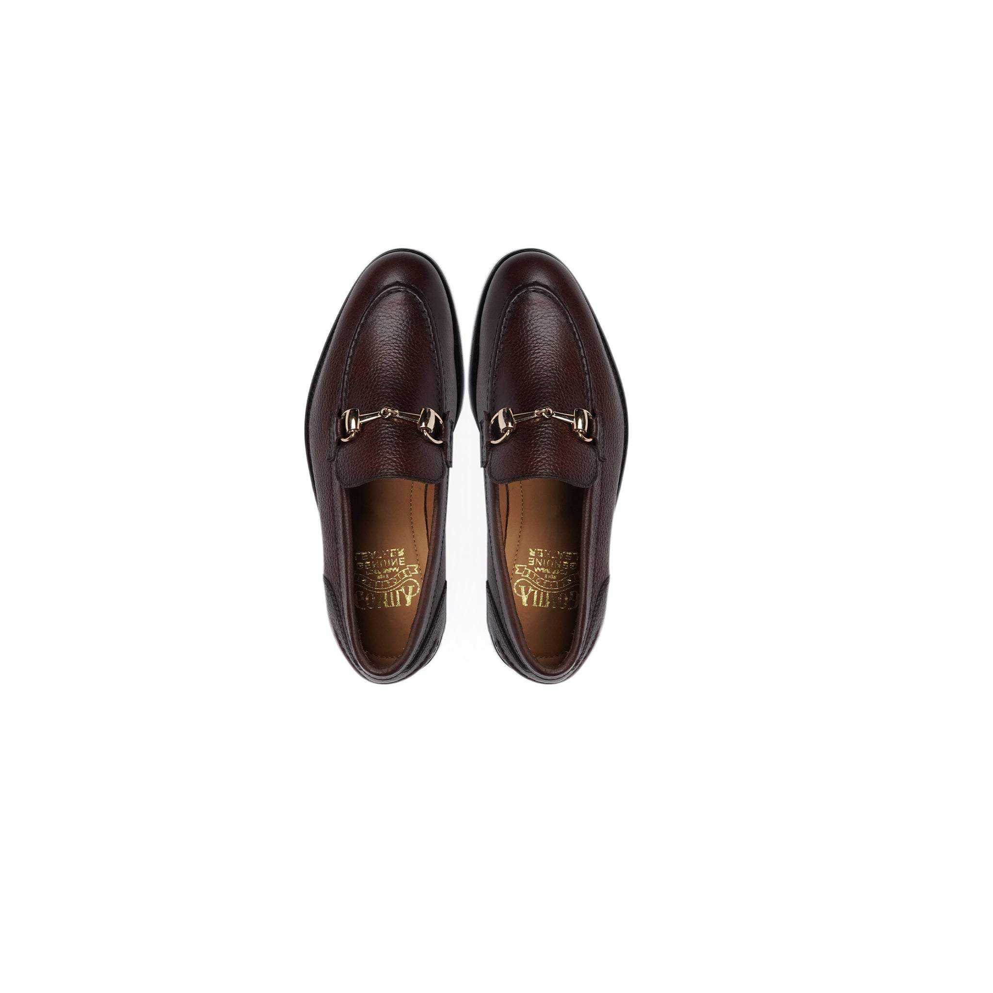 Beltran - Kid's Dark Brown Pebble Grain Leather Loafer (5-12 Years Old)