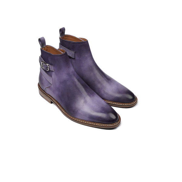 Alejo - Kid's Purple and Lavender Patina Calf Leather Jodhpur Boot (5-12 Years Old)