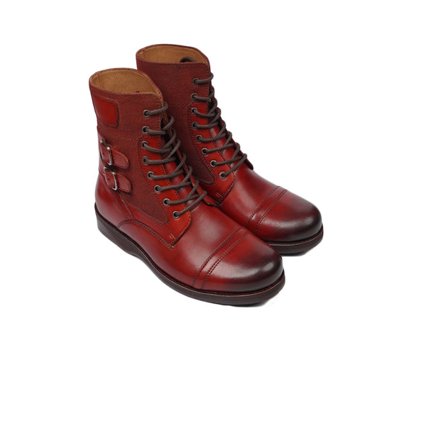 Affonsa - Kid's Oxblood Calf Leather Boot (5-12 Years Old)