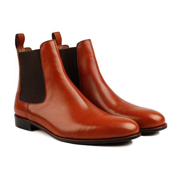 Topaz - Men's Tan Calf Leather Chelsea Boot