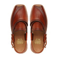 Kuri - Men's Burgundy Brown Calf Leather Sandal