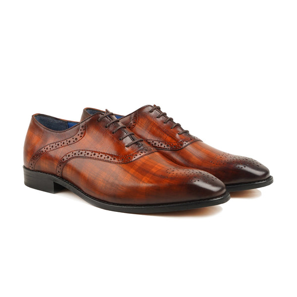 Altona - Men's Burnished Brown Patina Calf Leather Oxford Shoe