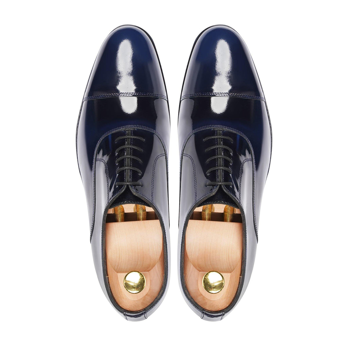 Damaso - Men's Blue Patent Leather Oxford Shoe