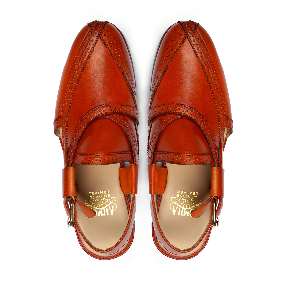 Hisako - Men's Tan Calf Leather Sandal