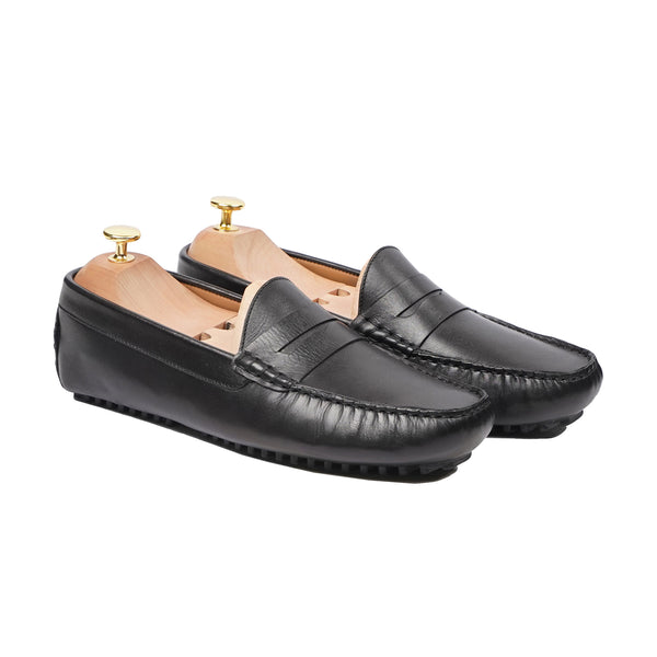 Sable - Men's Black Calf Leather Driver Shoe