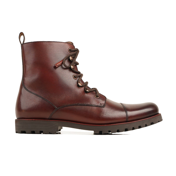 Tuocs - Men's Burnished Brown Calf Leather Boot