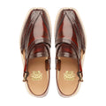 Eriko - Men's Burnished Oxblood Box Leather High Shine Sandal