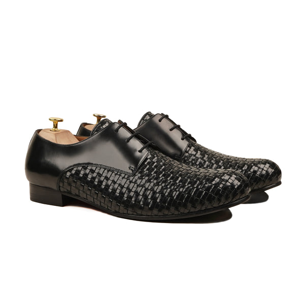Aiken - Men's Calf and Hand Woven Calf Leather Derby Shoe