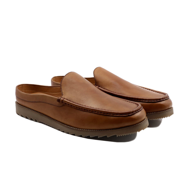 Lebanon - Men's Light Brown Calf Leather Slipper