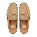 Vaberg - Men's Camel Kid Suede Sandal