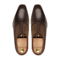 Cedro - Men's Dark Brown Kid Suede Oxford Shoe