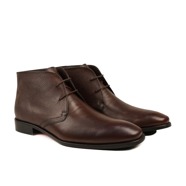 Benin - Men's Dark Brown Pebble Grain Chukka Boot