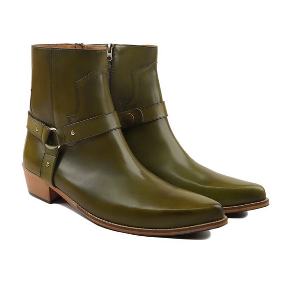 Billi - Men's Green Calf Leather Jodhpur Boot