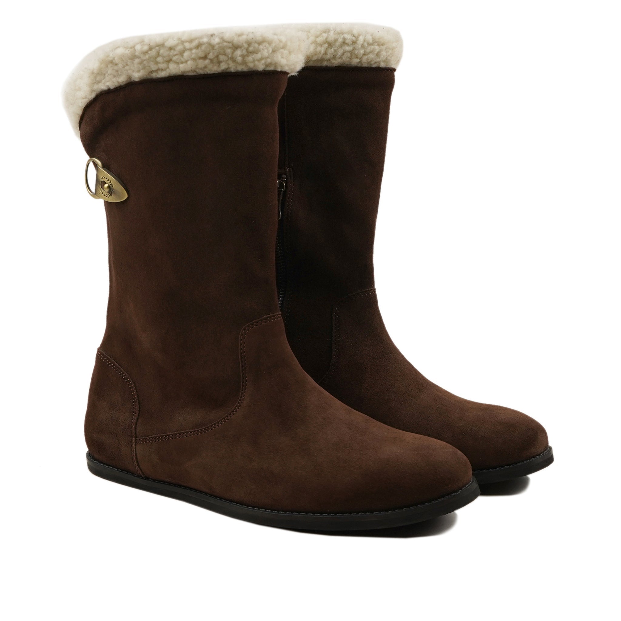 Pueblo - Ladies Brown Kid Suede Ankle Boot