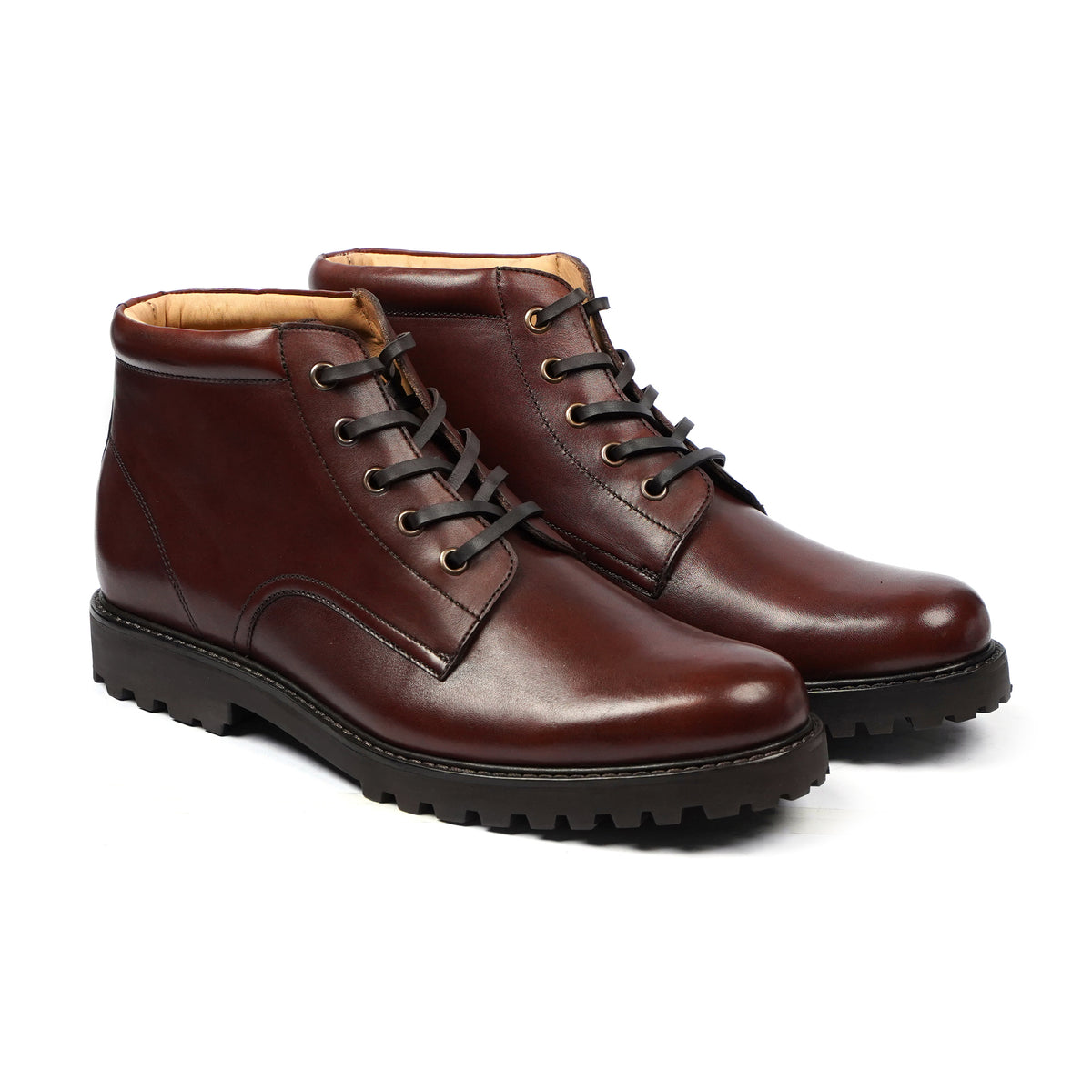 Chikao - Men's Reddish Brown Calf Leather Boot