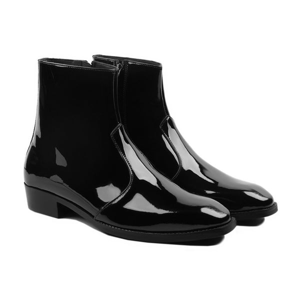 Cajon - Men's Black Patent Leather Chelsea Boot