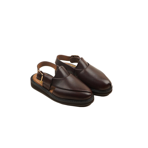 Gables - Kid's Dark Brown Calf Leather Sandal (5-12 Years Old)