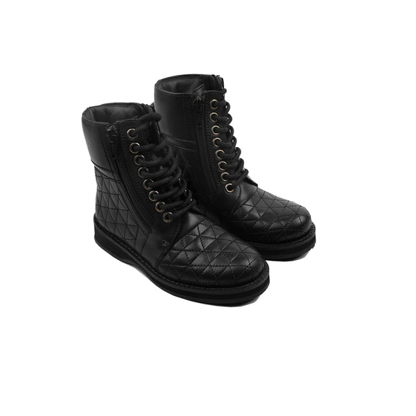 Gala - Kid's Black Calf Leather Boot