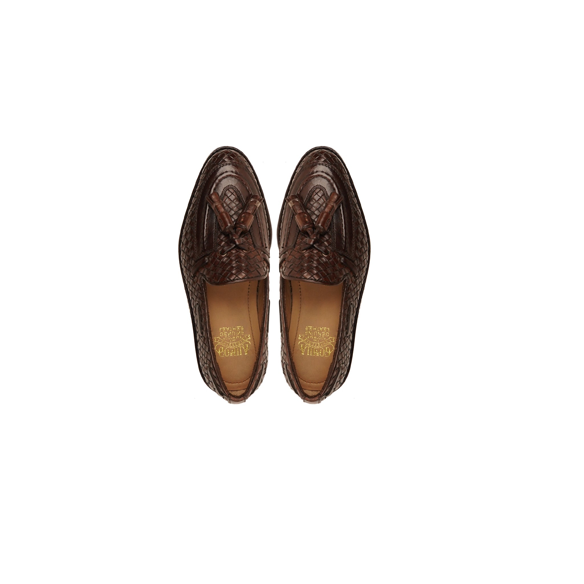 Gattuso - Kid's Dark Brown Hand Woven Calf Leather Loafer (5-12 Years Old)