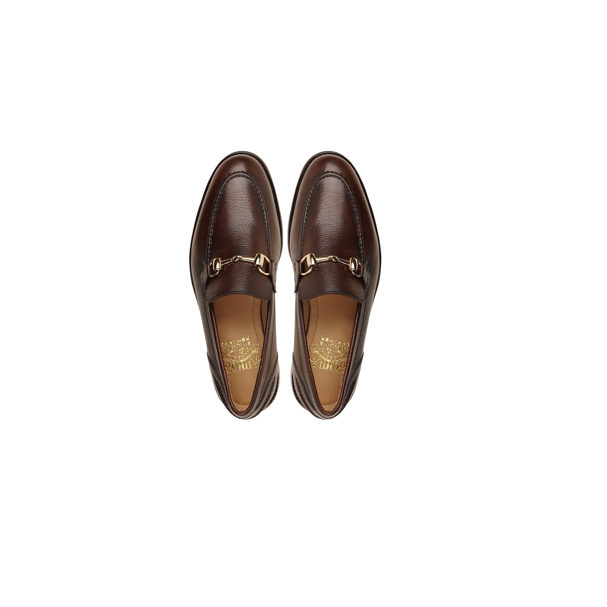 Griselda - Kid's Dark Brown Pebble Grain Leather Loafer (5-12 Years Old)