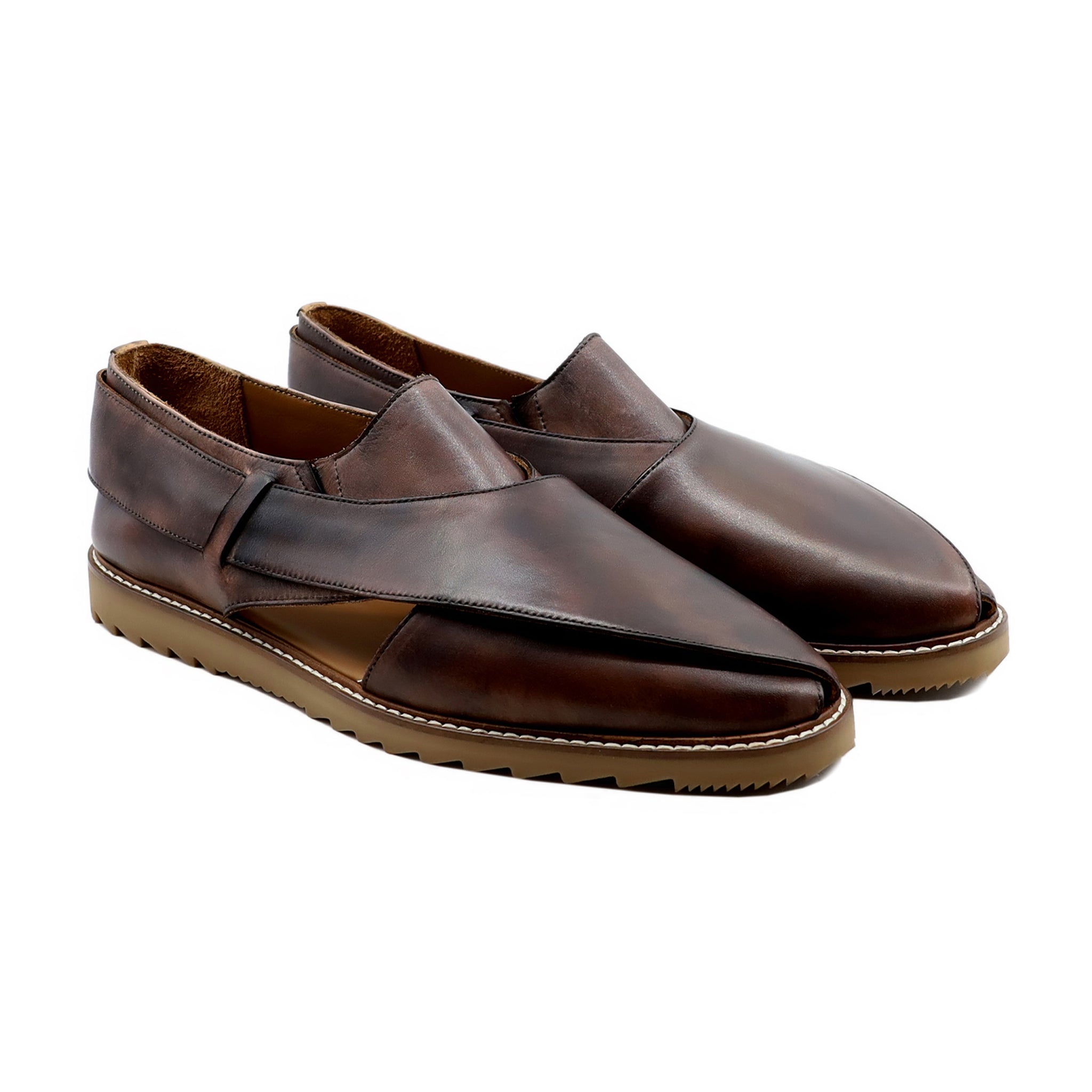 Mandarin - Men's Burnished Brown Calf Leather